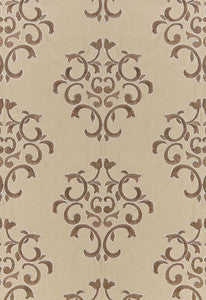 Schumacher Fabric Byron Embroidered Wool Buckskin 66831
