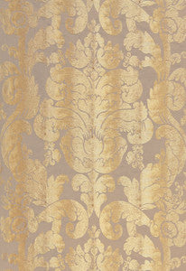 Schumacher Fabric Zelda Damask Gilt 66841