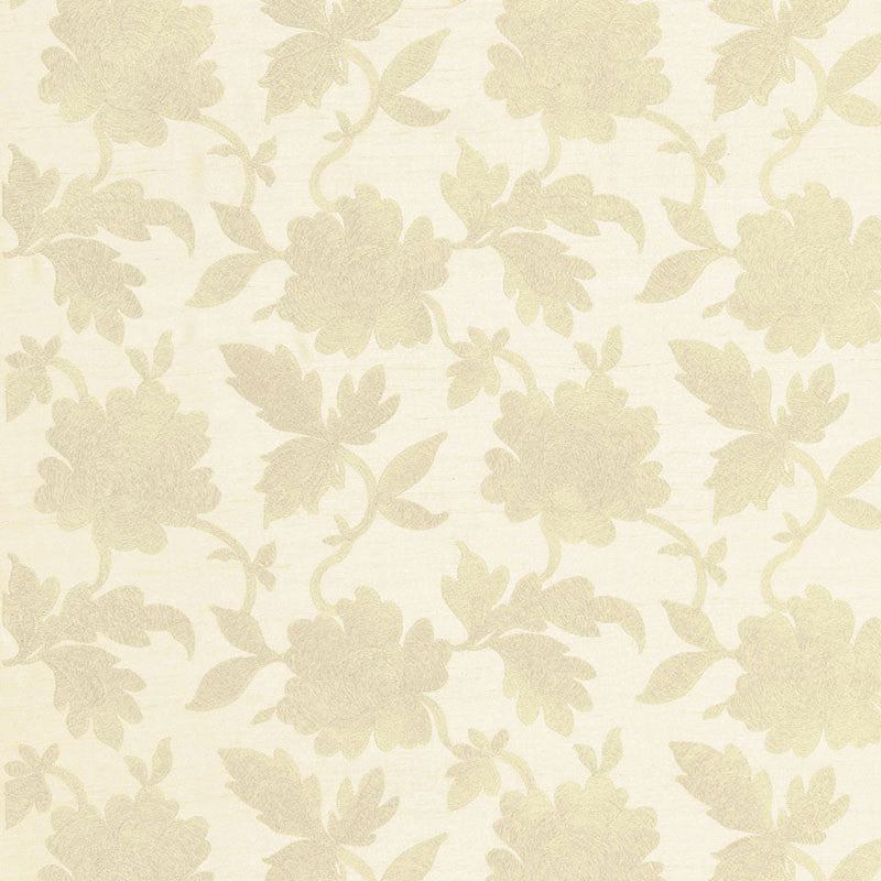 Moon Garden Embroidery Champagne 66851 by Schumacher Designer Fabric PERENNIAL FAVORITES SILK 48% METAL 43% INDIA MARTINDALE 4,000 </p><p>Repeat: Horizontal: 12 3/4" (32CM) and Vertical: 11 1/2" (29CM) 51 - Swanky Fabrics -