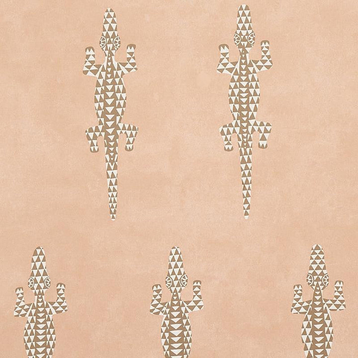 Baracoa Terracotta 5012102 by Schumacher Designer Wallpaper Copacabana 27.0" - Swanky Fabrics -