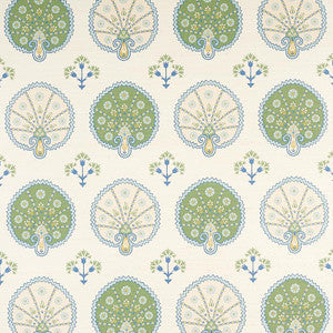 Schumacher Wallpaper Chamba Crown Sisal Green 5012280