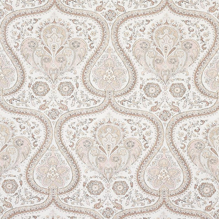 Paisley Court Sand 5012272 by Schumacher Designer Wallpaper East Meets West 13.5" - Swanky Fabrics -