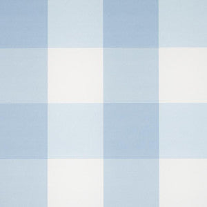 Schumacher Wallpaper Willa Check Large Chambray 5012350