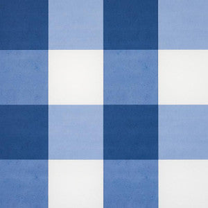 Schumacher Wallpaper Willa Check Large Navy 5012351