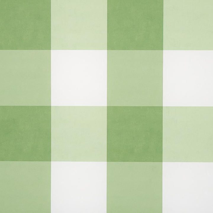 Willa Check Large Leaf 5012352 by Schumacher Designer Wallpaper Plaid Wallcoverings 13.5" - Swanky Fabrics -