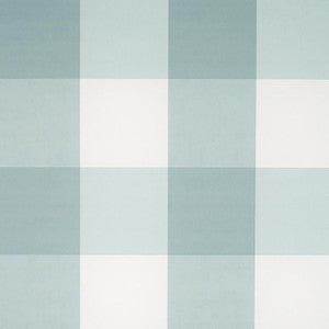 Schumacher Wallpaper Willa Check Large Seaglass 5012356