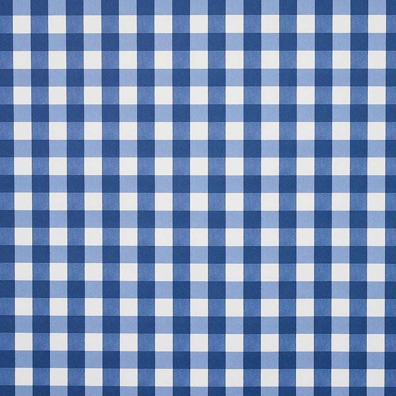 Willa Check Small Navy 5012361 by Schumacher Designer Wallpaper Plaid Wallcoverings 2.0" - Swanky Fabrics -