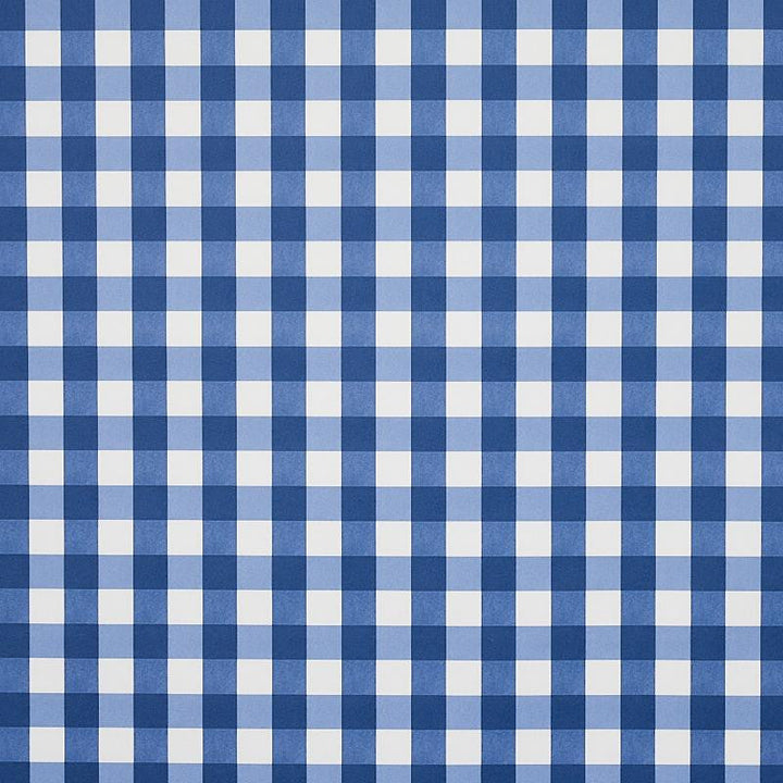 Willa Check Small Navy 5012361 by Schumacher Designer Wallpaper Plaid Wallcoverings 2.0" - Swanky Fabrics -