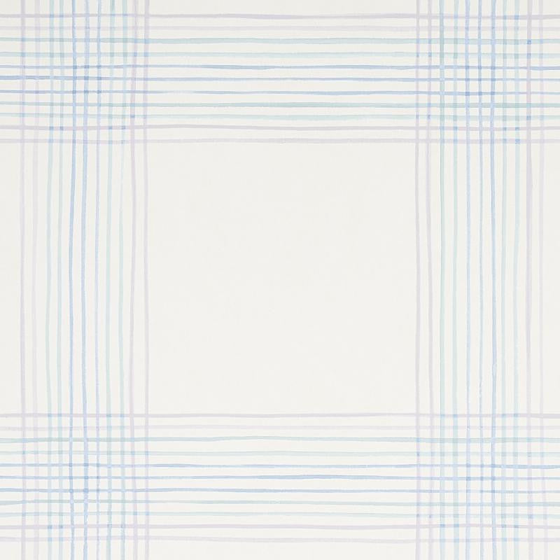 Minerva Plaid Hyacinth 5012371 by Schumacher Designer Wallpaper Plaid Wallcoverings 27.0" - Swanky Fabrics -