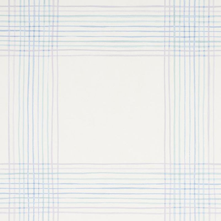 Minerva Plaid Hyacinth 5012371 by Schumacher Designer Wallpaper Plaid Wallcoverings 27.0" - Swanky Fabrics -
