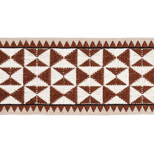 Schumacher Trim Zulma Embroidered Tape Brown 80191