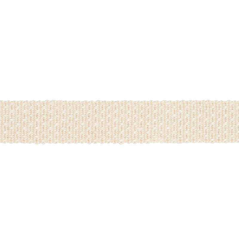 Duval Jute Tape Ivory 80070 by Schumacher Designer Trim Copacabana - Swanky Fabrics -