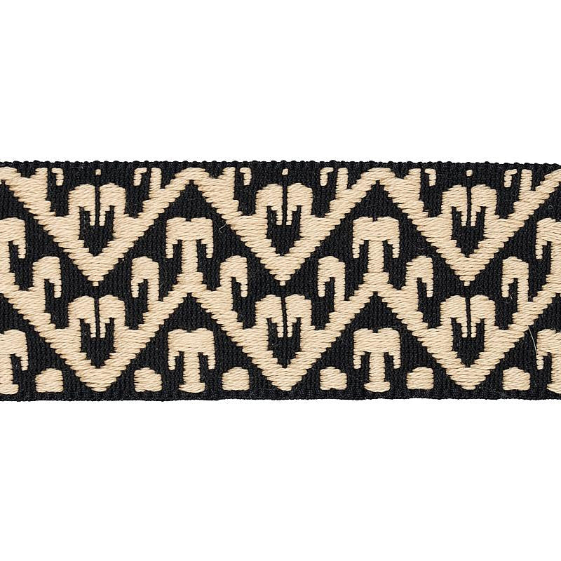Tivoli Tape Black 80010 by Schumacher Designer Trim Copacabana - Swanky Fabrics -