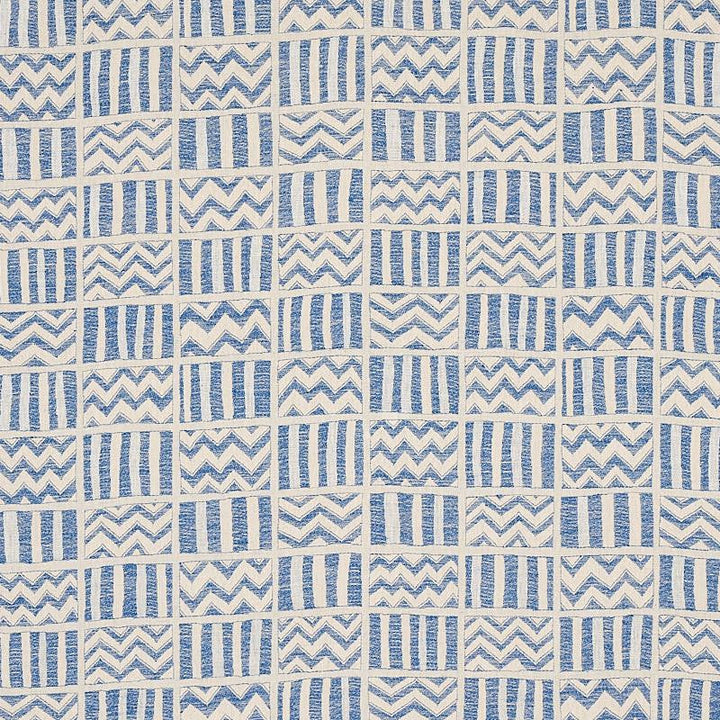 Kudu Blue 79762 by Schumacher Designer Fabric Copacabana 13.67" - Swanky Fabrics -