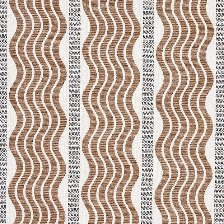 Sina Stripe Brown 79942 by Schumacher Designer Fabric Copacabana 7.0" - Swanky Fabrics -