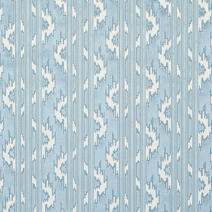 Murat Velvet Sky 80320 by Schumacher Designer Fabric East Meets West 13.5" - Swanky Fabrics -