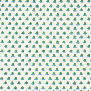 Schumacher Fabric Berry Hand Block Print Grass & Sky 179732