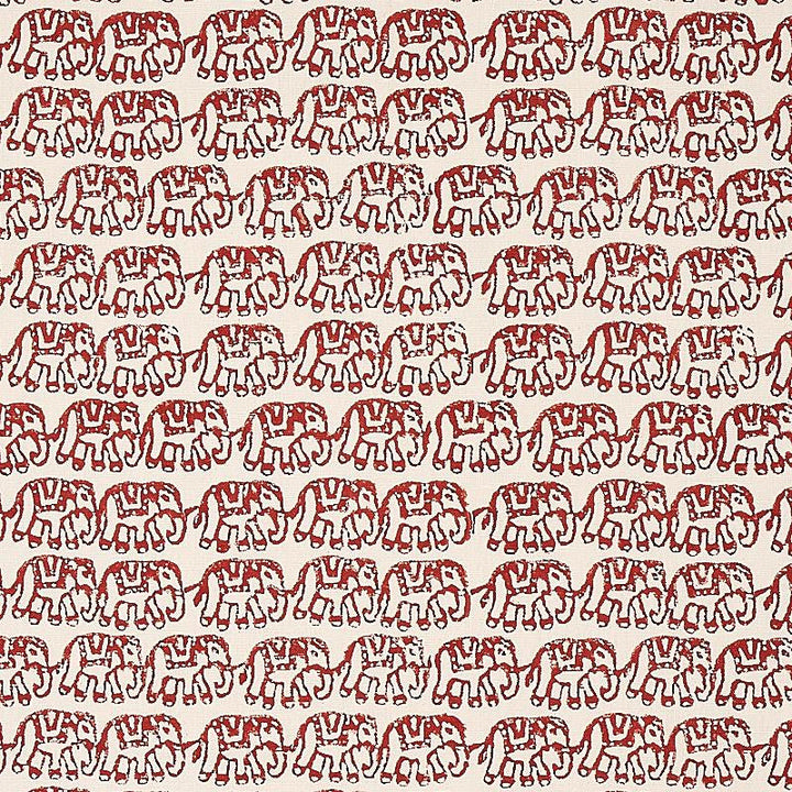 Ellies Hand Block Print Rust 179751 by Schumacher Designer Fabric Molly Mahon 4.88" - Swanky Fabrics -