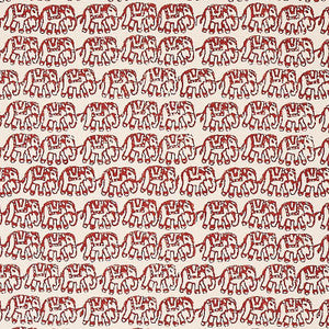 Schumacher Fabric Ellies Hand Block Print Rust 179751