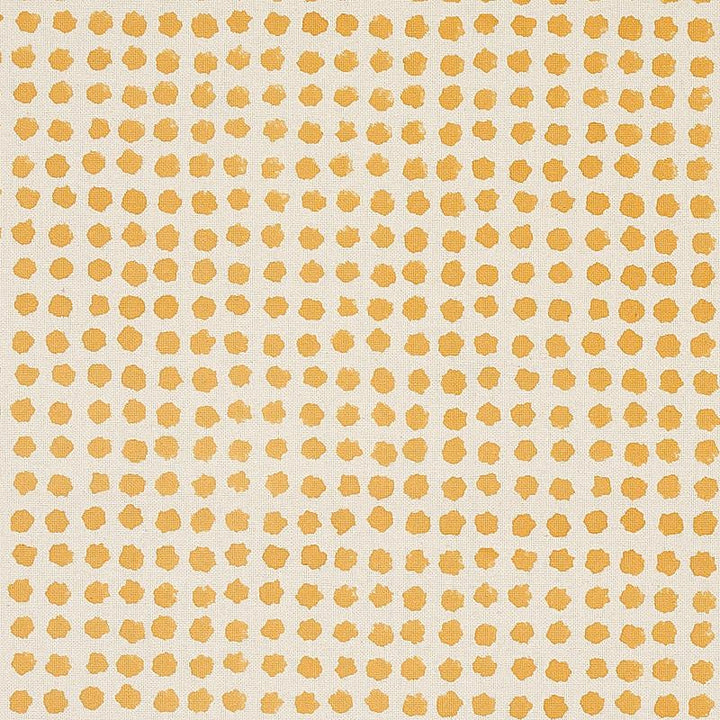Seed Hand Block Print Mustard 179770 by Schumacher Designer Fabric Molly Mahon - Swanky Fabrics -