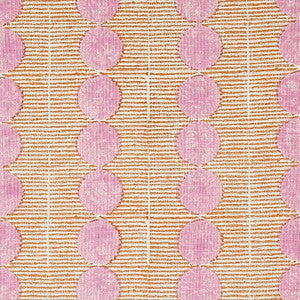 Schumacher Fabric Sun Rise Hand Block Print Rose & Copper 179790
