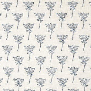 Schumacher Fabric Wild Carrot Hand Block Print Indigo 179810