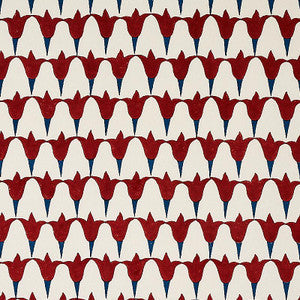 Schumacher Fabric Tulip Hand Block Iron & Indigo 179823