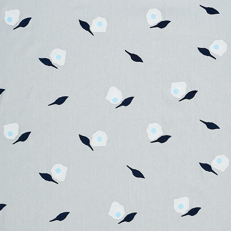 Aquinnah Hand Block Sky 179890 by Schumacher Designer Fabric Caroline Z Hurley 54.0" - Swanky Fabrics -