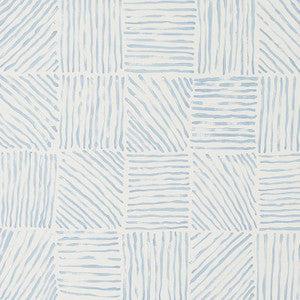 Schumacher Wallpaper Katama Blue On Ivory 5012421