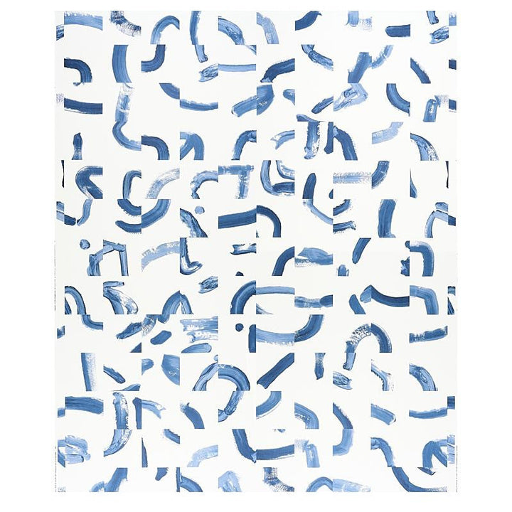 Sepiessa Blue 5009494 by Schumacher Designer Wallpaper Caroline Z Hurley 100.0" - Swanky Fabrics -