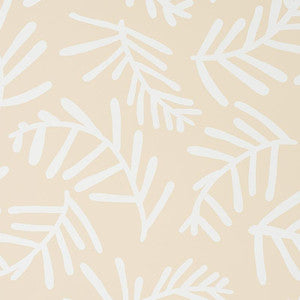 Schumacher Wallpaper Tiah Cove Ivory On Natural 5012452