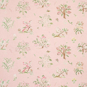 Schumacher Fabric Magical Menagerie Blush 176754