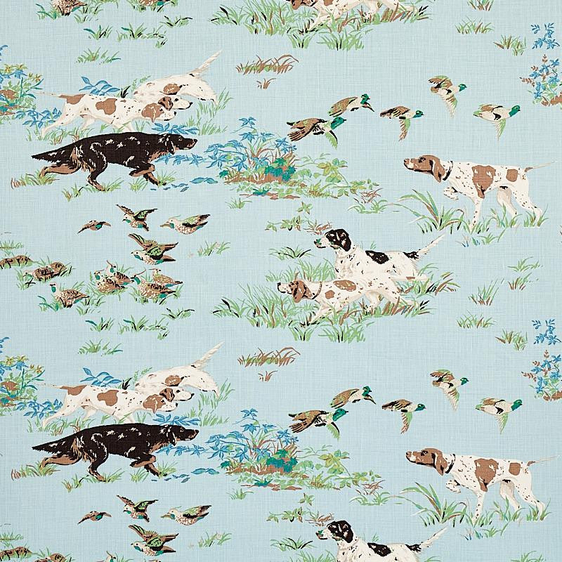 Schumacher Fabric Pointers Sky 175161