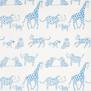 Schumacher Wallpaper Jungle Jubilee Blue 5012470