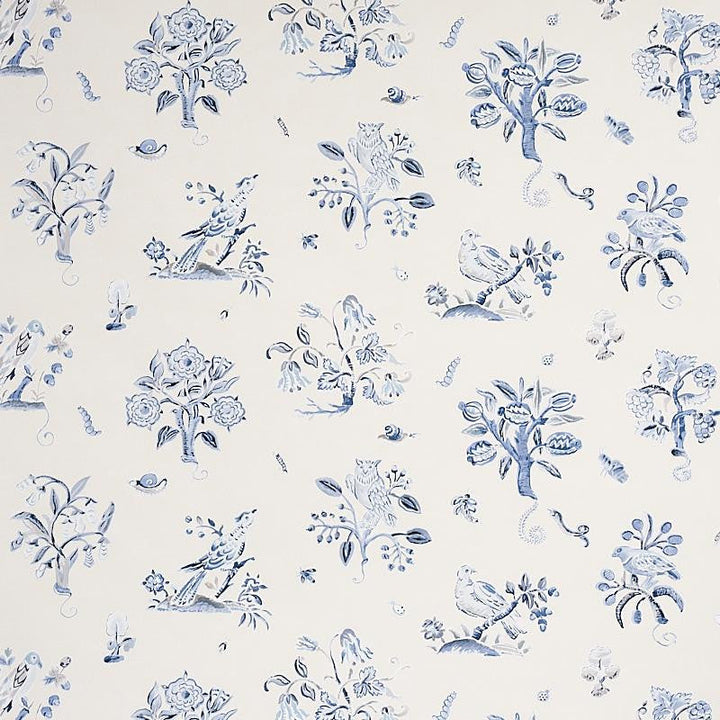 Magical Menagerie Blues 5012212 by Schumacher Designer Wallpaper Flight Of Fancy 54.0" - Swanky Fabrics -