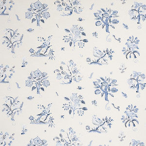 Schumacher Wallpaper Magical Menagerie Blues 5012212