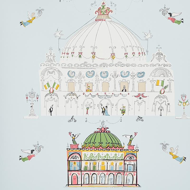 Opera Sky 5012480 by Schumacher Designer Wallpaper Flight Of Fancy 27.0" - Swanky Fabrics -