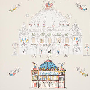 Schumacher Wallpaper Opera Ivory 5012481