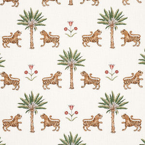 Schumacher Fabric Tiger Palm Cocoa 179930