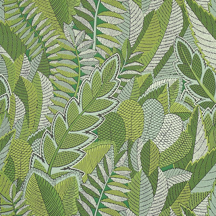 Japura Forest Green 5012661 by Schumacher Designer Wallpaper Mystique 27.0" - Swanky Fabrics -