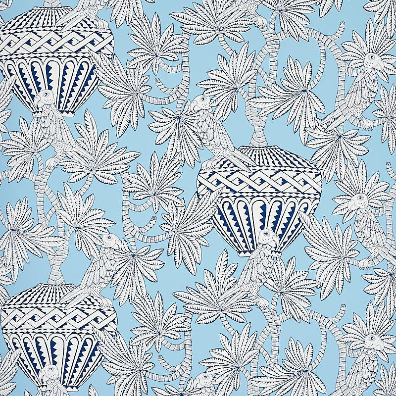 Santarem Sky 5012820 by Schumacher Designer Wallpaper Mystique 27.0" - Swanky Fabrics -