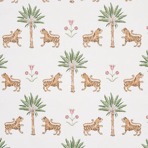Schumacher Wallpaper Tiger Palm Crimson 5012922