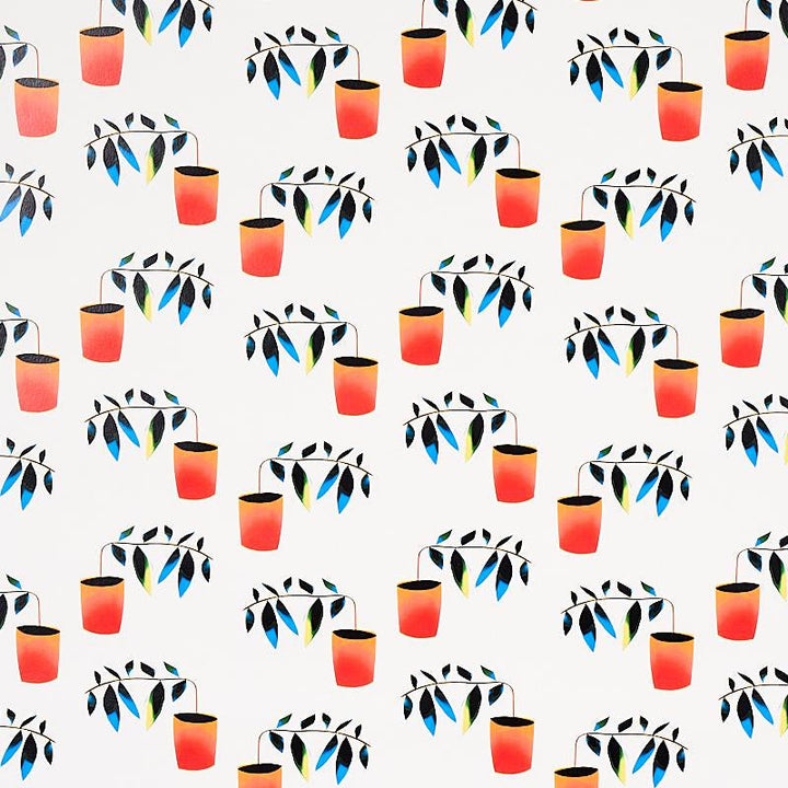 Reaching Out Spectrum Multi 5012710 by Schumacher Designer Wallpaper Peg Norriss 9.0" - Swanky Fabrics -