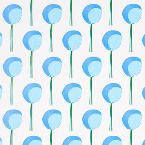 Schumacher Wallpaper Topiary Bluebell 5012701
