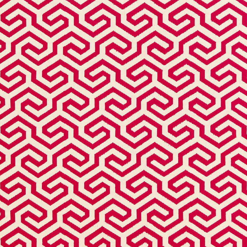 Ming Fret Cerise 66880 by Schumacher Fabric Schumacher Fabric Ming Fret Cerise 66880Fabric COTTON 75% FRANCE </p><p>Repeat: H: HORZ. 4 1/8" (10CM) , V: VERT. 5 1/2" (14CM) 50 - Fabric Carolina -