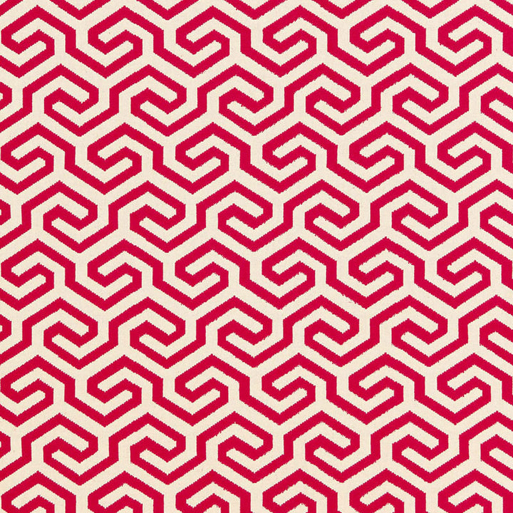 Ming Fret Cerise 66880 by Schumacher Fabric Schumacher Fabric Ming Fret Cerise 66880Fabric COTTON 75% FRANCE </p><p>Repeat: H: HORZ. 4 1/8" (10CM) , V: VERT. 5 1/2" (14CM) 50 - Fabric Carolina -