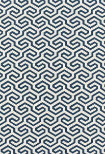 Schumacher Fabric Ming Fret Navy 66884