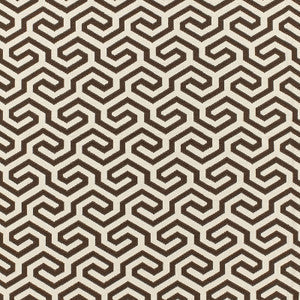 Schumacher Fabric Ming Fret Chocolate 66885