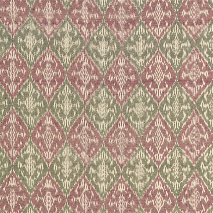 Varanasi Cotton Ikat Mulberry 66950 by Schumacher Designer Fabric CHROMA See Sample INDIA LIGHT DUTY </p><p>Repeat: Horizontal: 4 1/4" (11CM) and Vertical: 7 1/8" (18CM) 52" WIDE (132CM) - Swanky Fabrics -