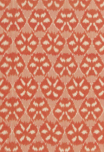 Schumacher Fabric Darjeeling Cotton Ikat Persimmon 66963